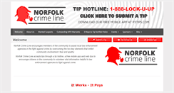 Desktop Screenshot of norfolkcrimeline.com