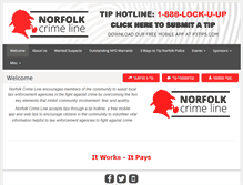 Tablet Screenshot of norfolkcrimeline.com